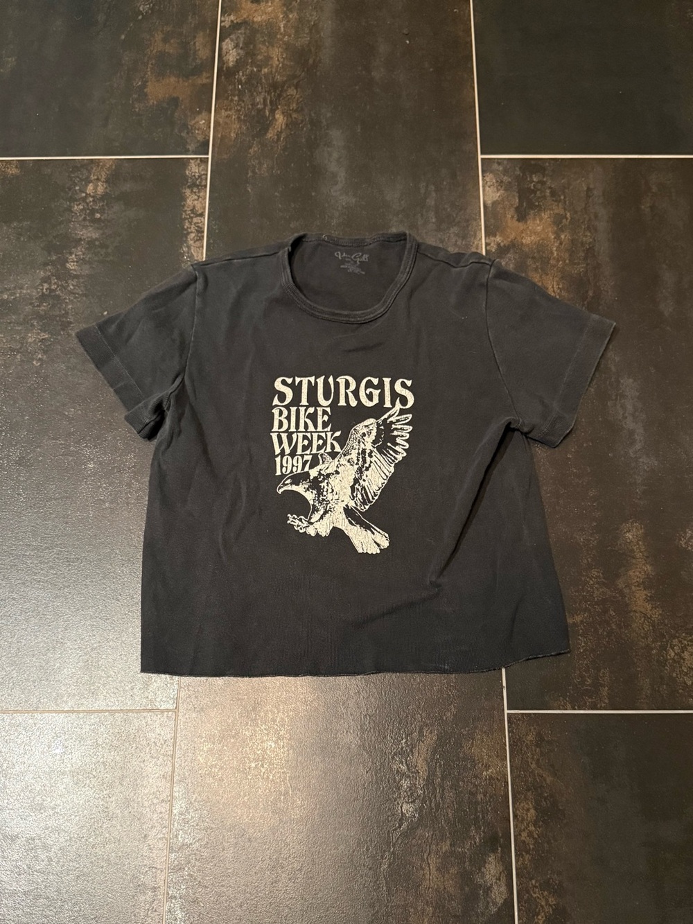 Brandy Melville John Galt Sturgis Bike Week 1997 black baby tee
